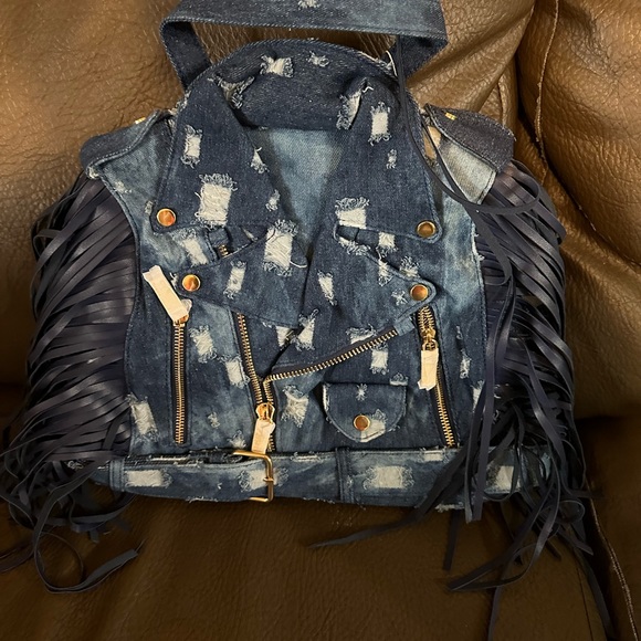 Women’s Denim backpack purse - Picture 3 of 4